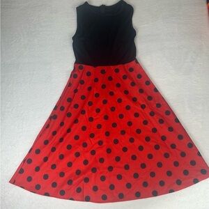 Ladybug red and black Polka dot print